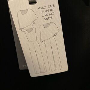 Elegant Black Jumpsuit with Cape